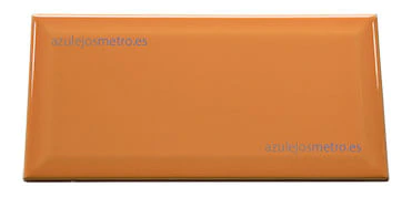 Azulejo metro 10x20 color naranja brillo