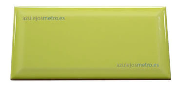 Azulejo metro 10x20 color verde pistacho brillo
