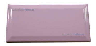 Azulejo metro 10x20 color rosa brillo