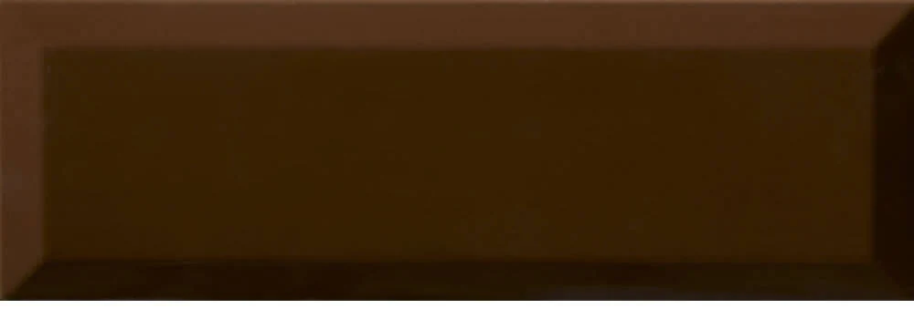 Azulejo metro 10x30 biselado color cacao