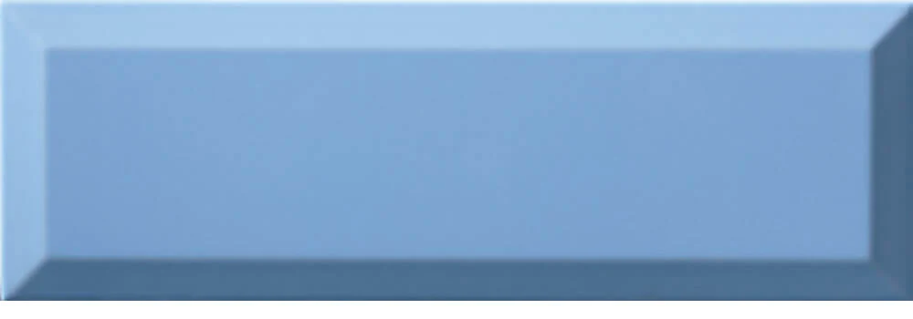Azulejo metro 10x30 biselado color mar