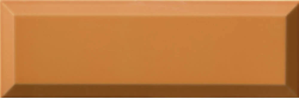 Azulejo metro 10x30 biselado color naranja