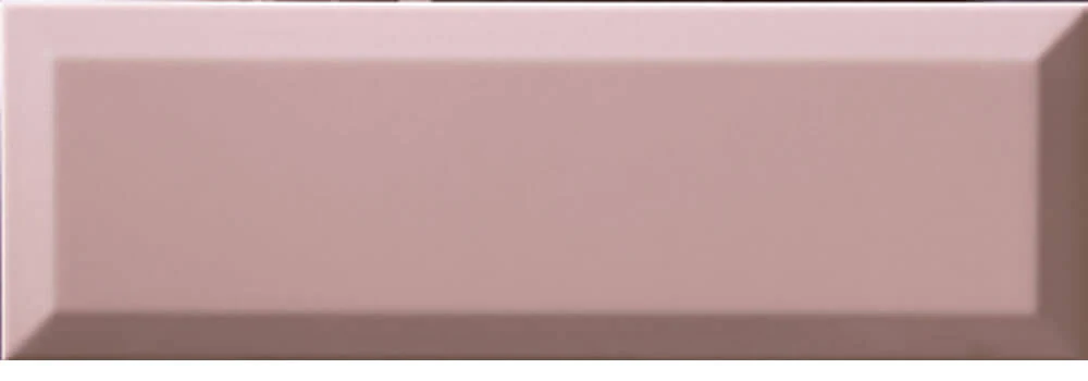 Azulejo metro 10x30 biselado color rosa f