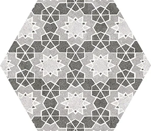 Baldosa hidráulica hexagonal vintage mix 25x22