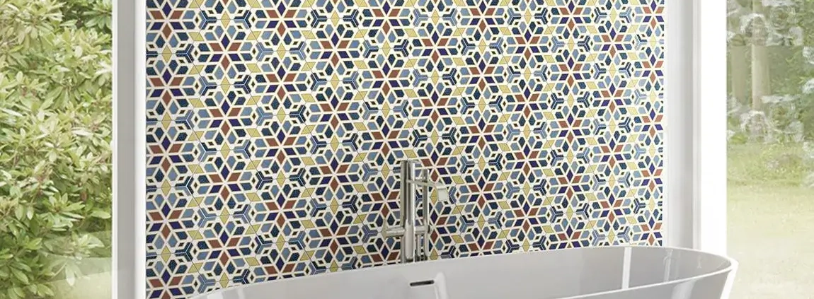 Azulejo decorado hexagonal serie Kimri 25x22