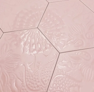 azulejos hexagonal gaudi lux rose codicer