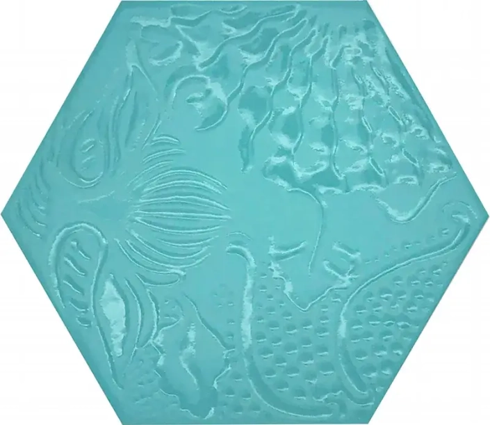 Azulejo hexagonal gaudi lux aqua 25x22 codicer